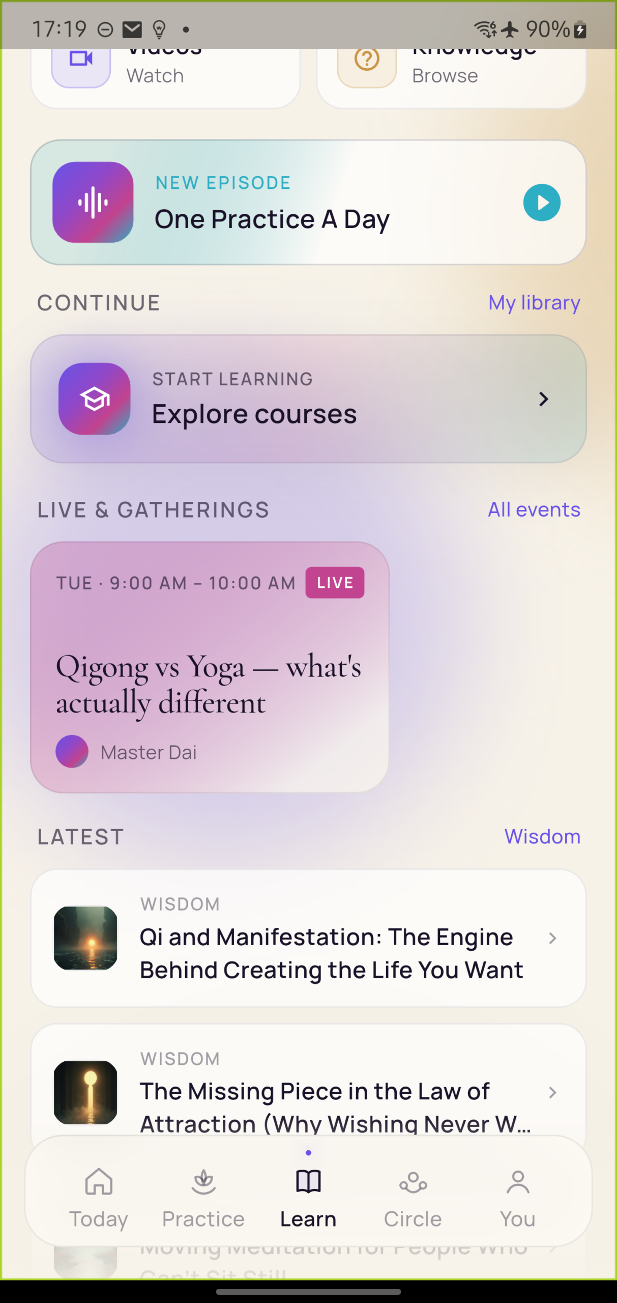 Advanced Learning courses in the Onenergy app